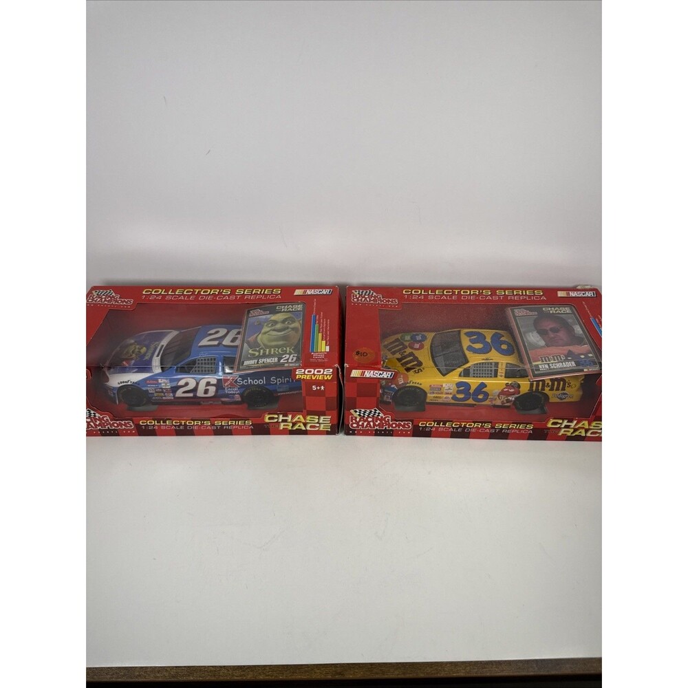 Jimmy Spencer Shrek 2002 Racing Champions Chase the Race 1:24 + Ken Schrader Car
